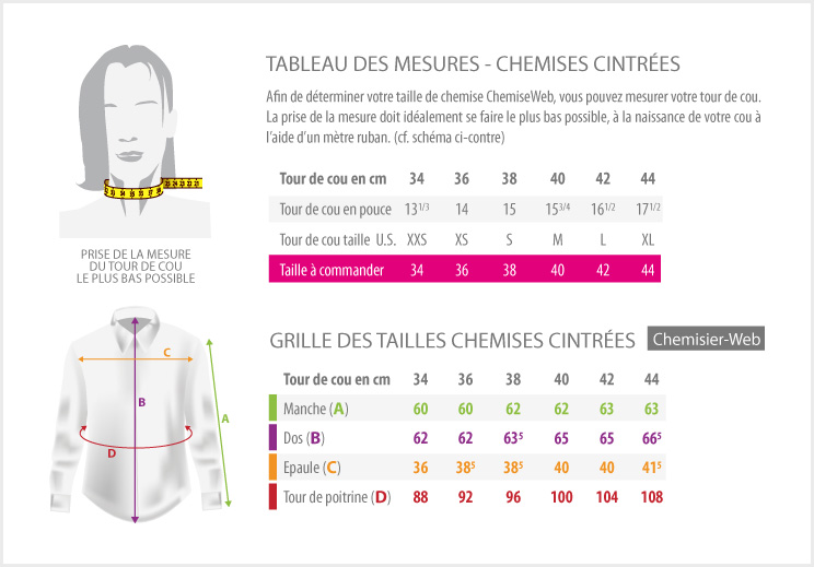 Measures Table - shirts